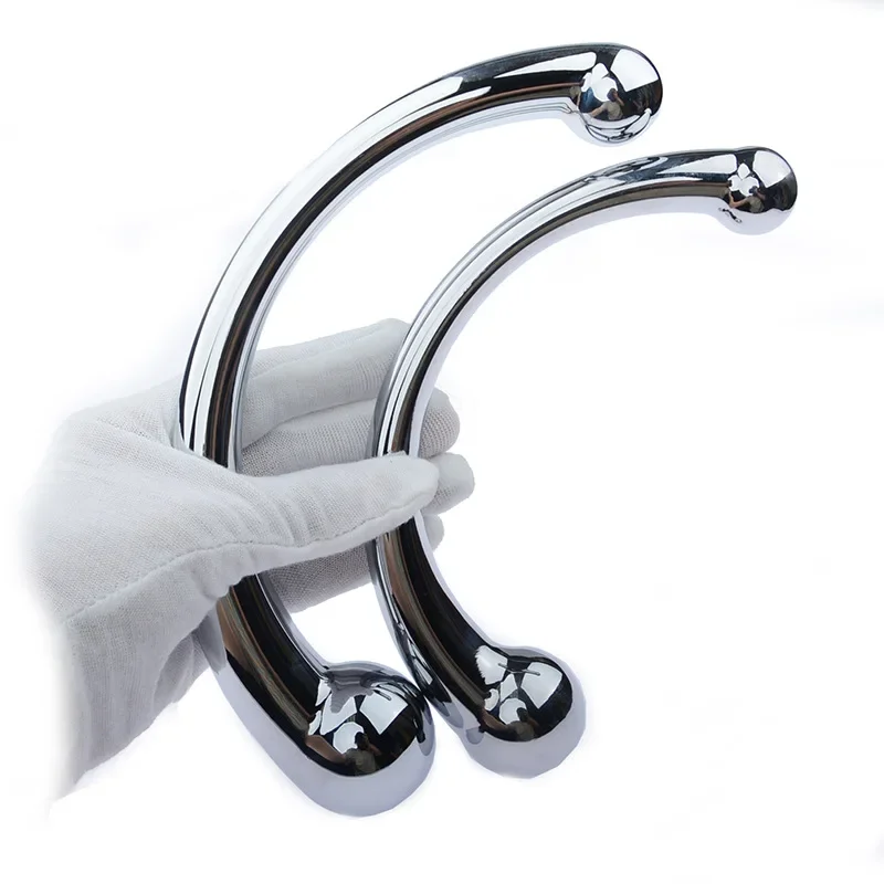 المكونات المعدنية الشرج مزدوجة نهاية الفولاذ المقاوم للصدأ G بقعة العصا بعقب المكونات تدليك البروستاتا الشرج دسار المكونات الجنس لعب الكبار للرجال والنساء #4