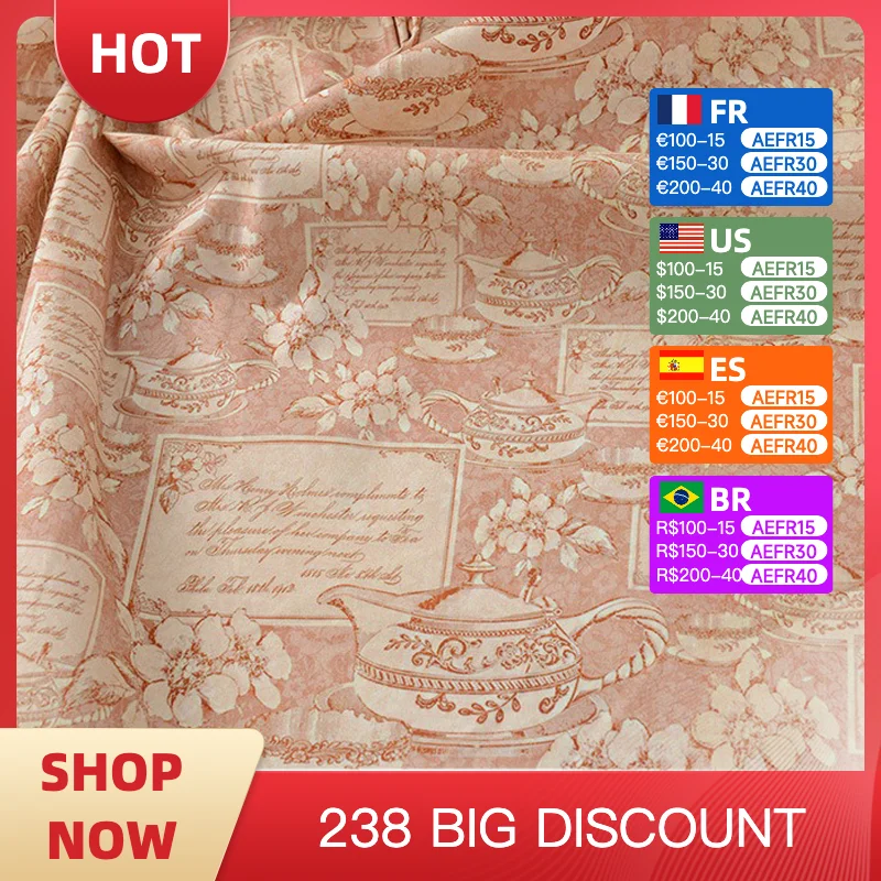 

Pure cotton poplin 20S Manual DIY Digital printing decorate fabric clothing Dress Sling Shirt luggage and bags Cushion tableclot