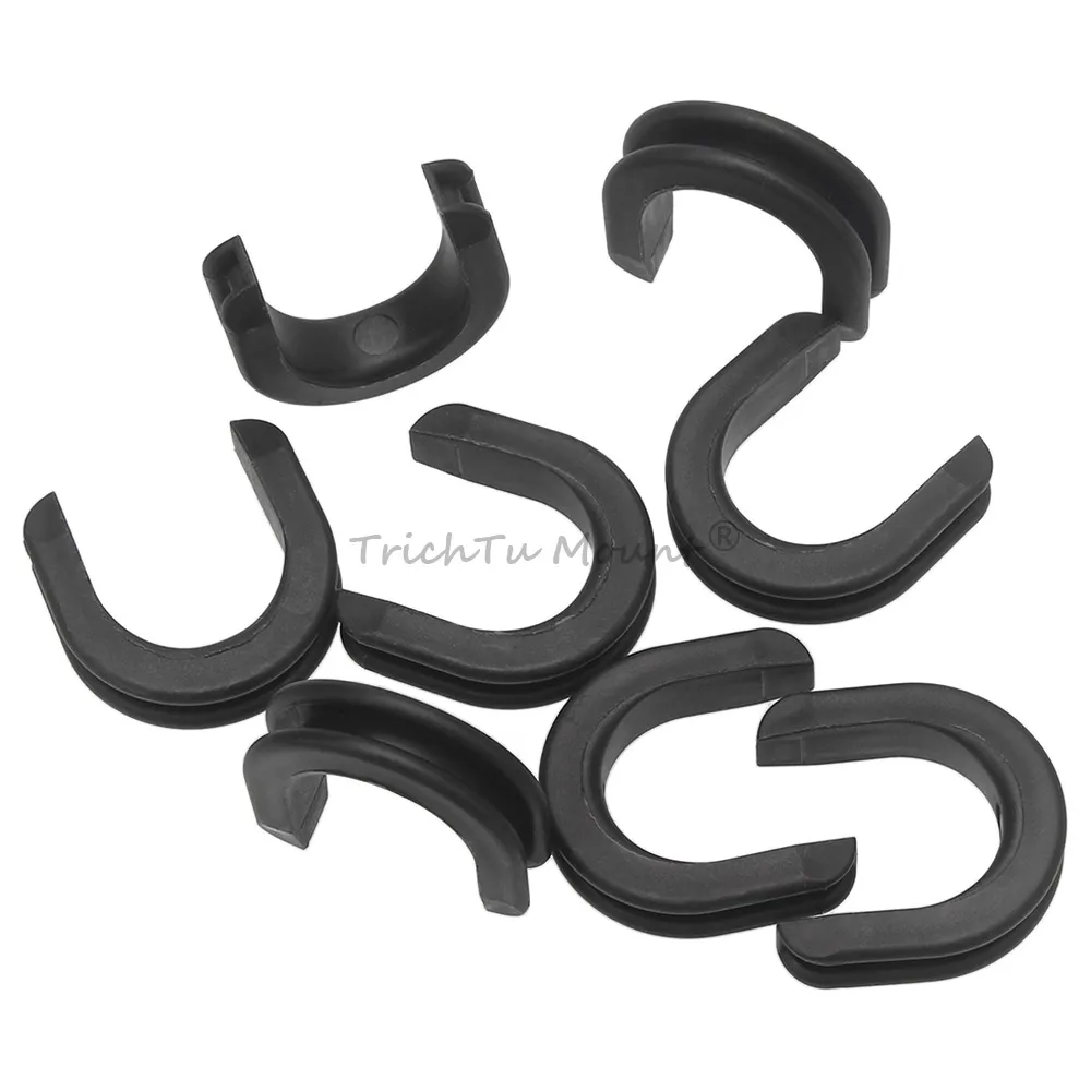 For Halrey Trouring Motorcycle Luggage Rack Sissy Bar Backrest 8PCS Side Plate Mounting Bracket Grommet Bushing ABS Plastic