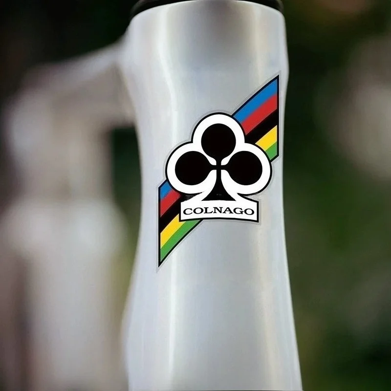 ملصقات ديكور مخصصة لركوب الدراجات - 13 قطعة/ورقة COLNAGO، تصميم قوس قزح البرقوق، خوذة/إطار/تكلم مناسب