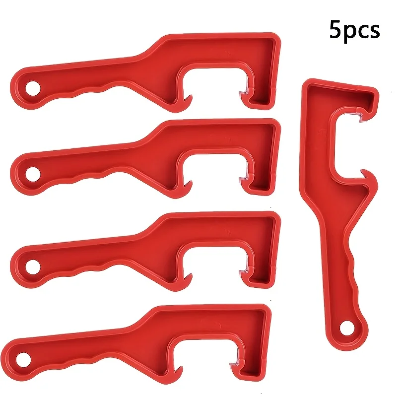 5Pcs Plastic Paint Can Opener, 5 Gallon Paint Bucket Wrench, Compact Lightweight Durable Handheld Paint Lid Remover Tool for Hou
