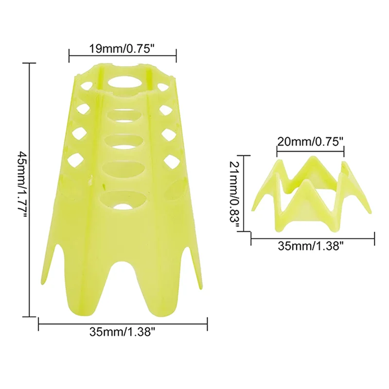 XSXS-20 stuks golfmat tees, golfsimulator tees, praktijk golf tees voor Driving Range, thuis golf tees voor golftraining, geel L