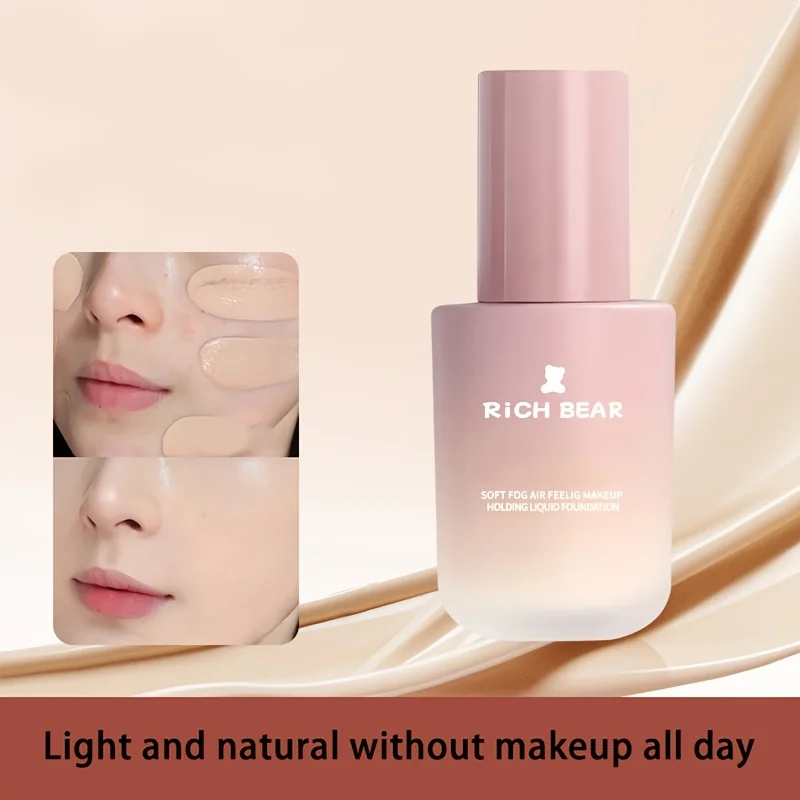 Richbear Airy Matte Foundation Hydrating Waterproof Sweatproof Oil Control Concealing Natural Luminous Holiday Gift