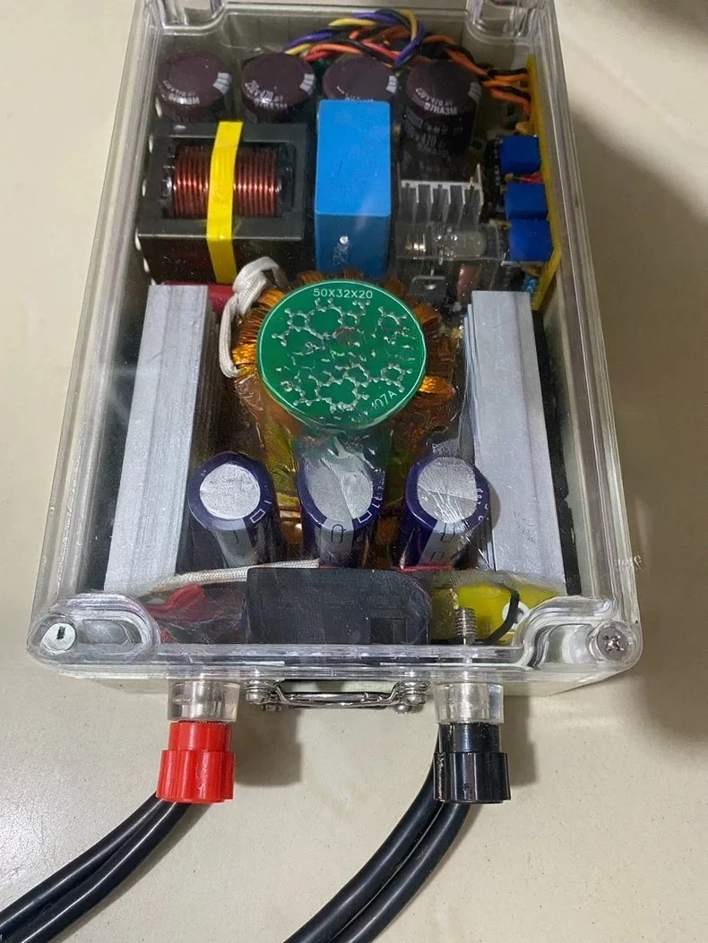 12V High-Power Amorphous Inverter – 1500-3000W, Handcrafted, Full Protections, Transparent Acrylic Case