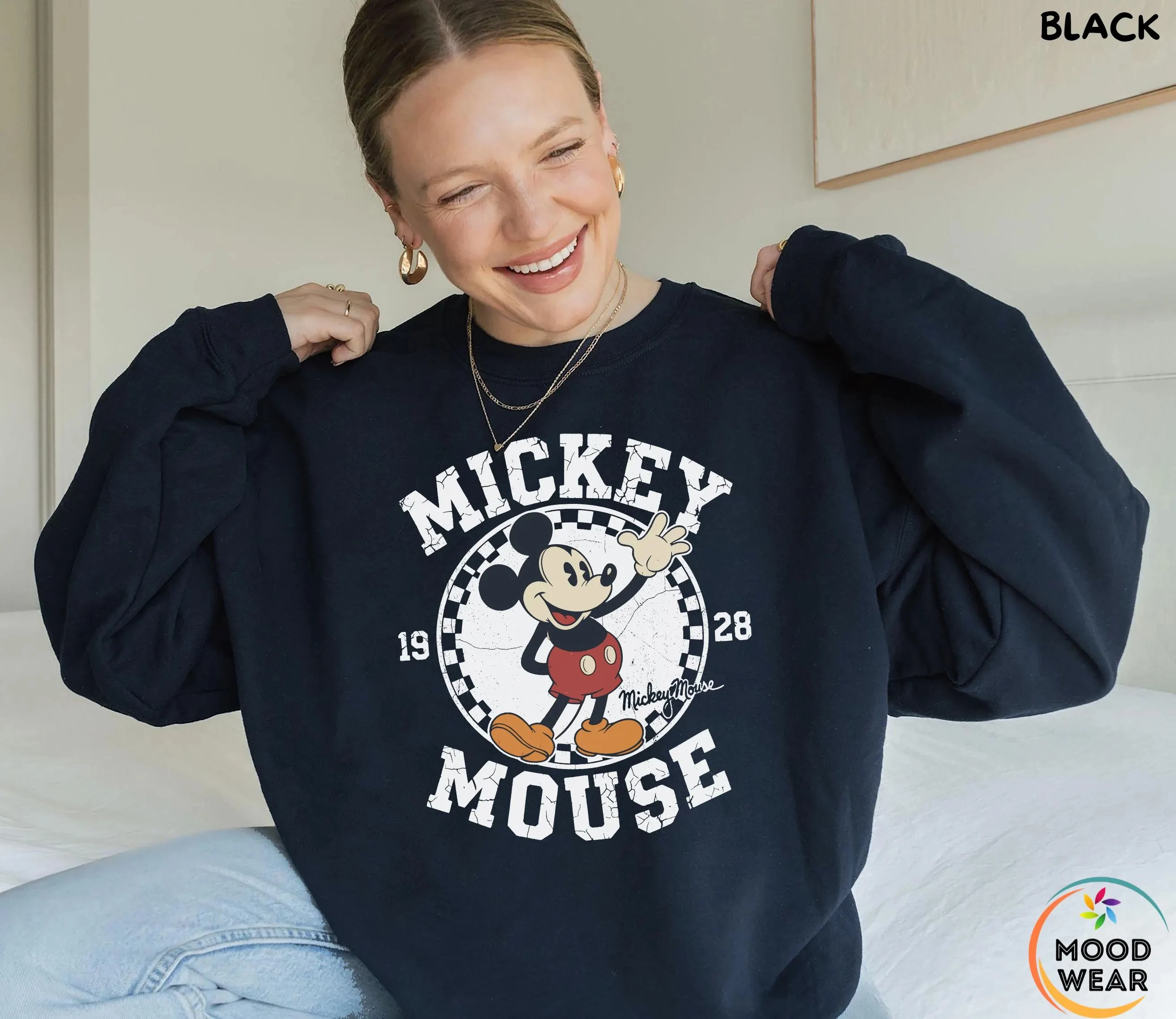 

Новинка 2026: Модные спортивные худи Disney Mickey Friends с принтом для девочек, весенние свободные хлопковые худи для пар