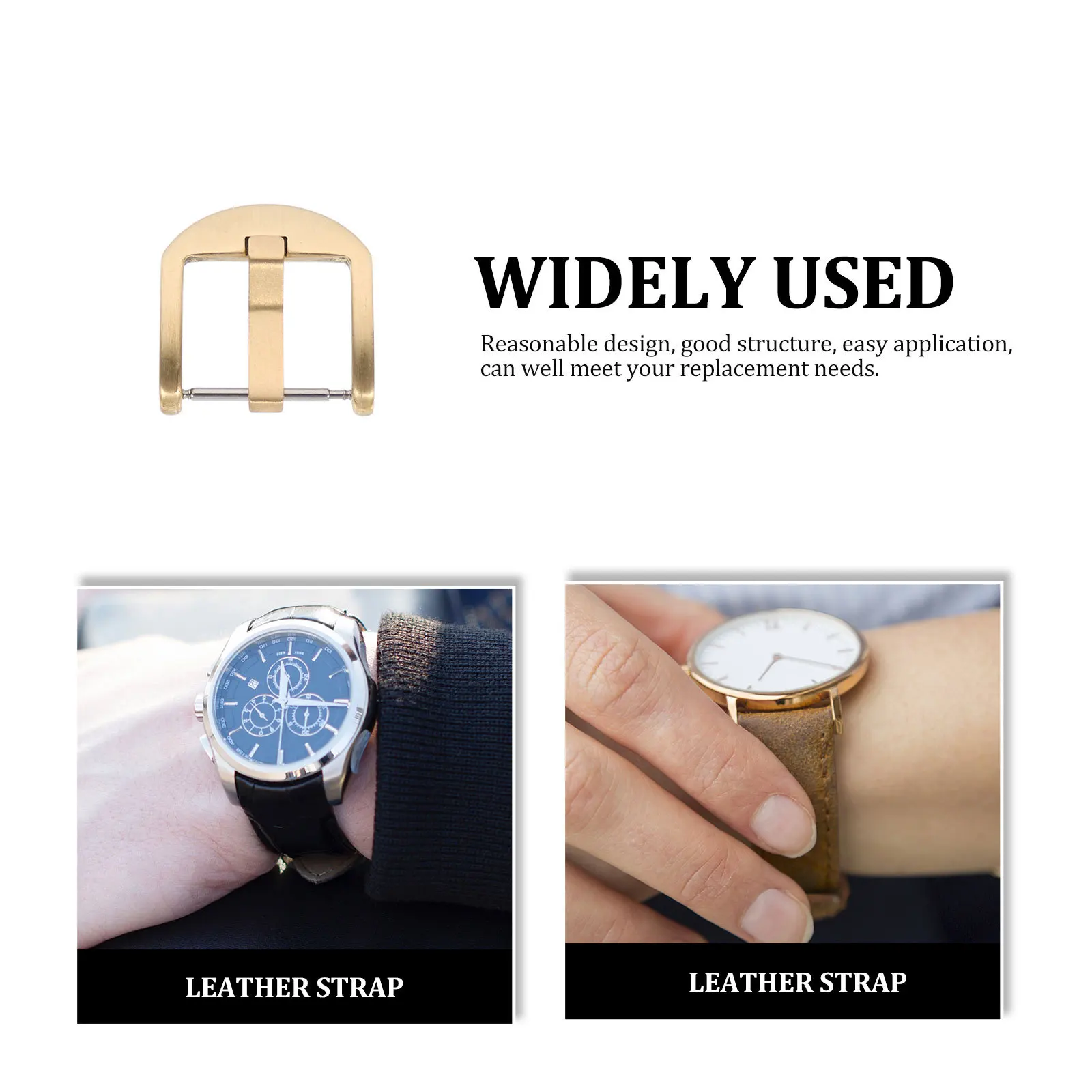 

Solid Copper Replaceable Watch Buckle Durable Wear-Resistant Strap Clasp Professional Watch Accessory Watchband Buckle