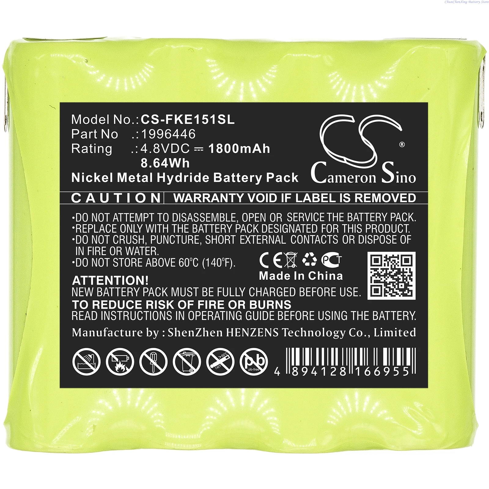 4.8V 1800mAh Battery 1996446 for Fluke E1515W +TOOL