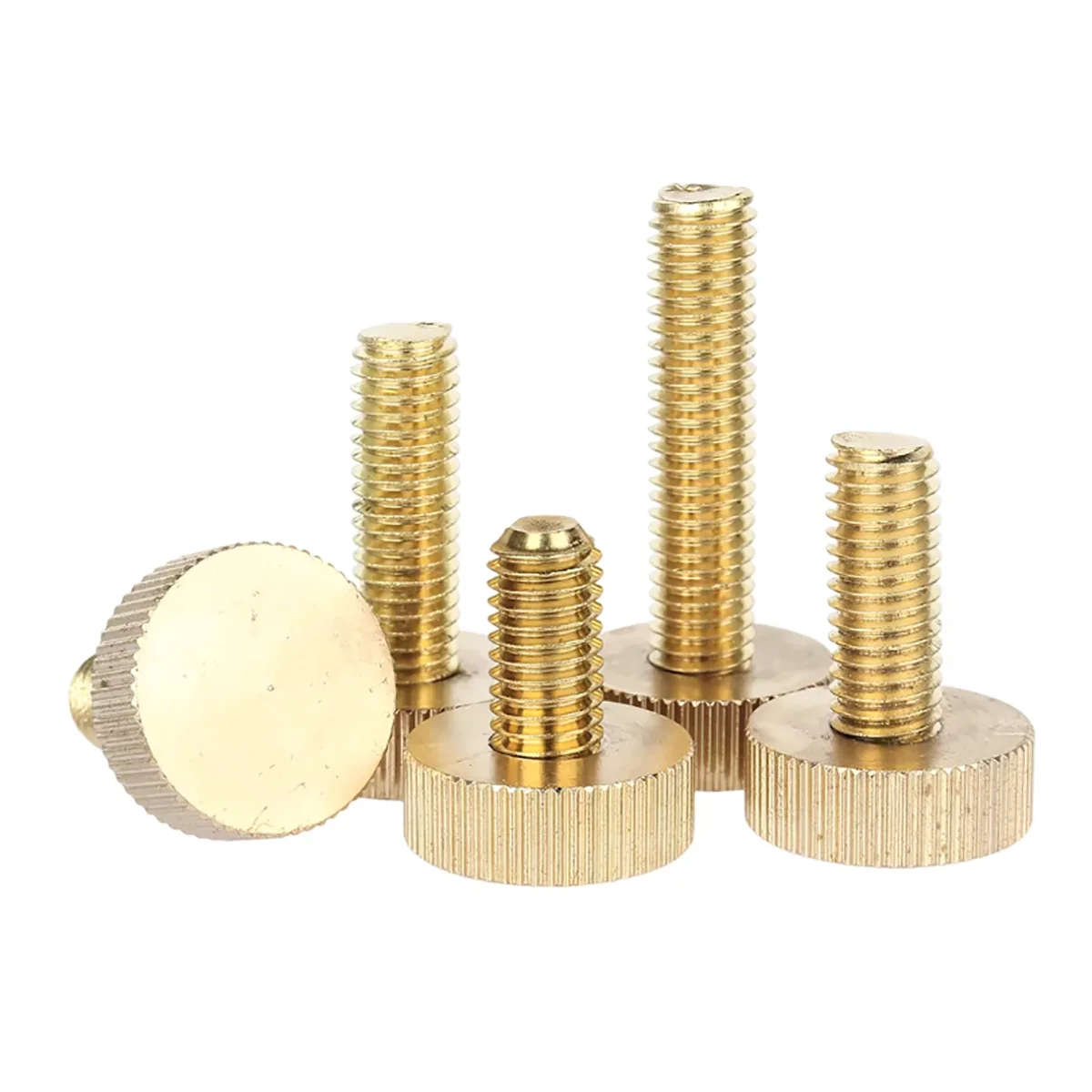 Brass GB835 Knurled Flat Head Hand Tighten Thumb Screw Bolts M3 M4 M5 M6 M8 M10*4/5/6/8/10/12/14/16/20/22/25/30/35/40