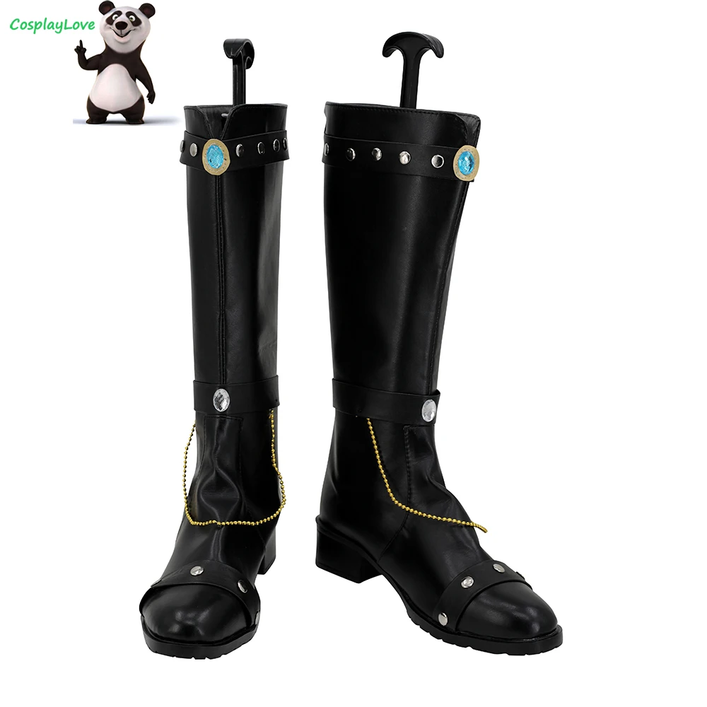 

CosplayLove Game Ensemble Stars Ogami Koga Sakuma Rei Black Cosplay Shoes Long Boots Leather Chrismtas Custom Made