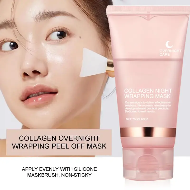 Collagen Peel-off Mask Night Wrapping Facial Mask Deeply Moisturizing Hydrating Firming Skin Facial Mask Daily Face Skin Care - Image 5