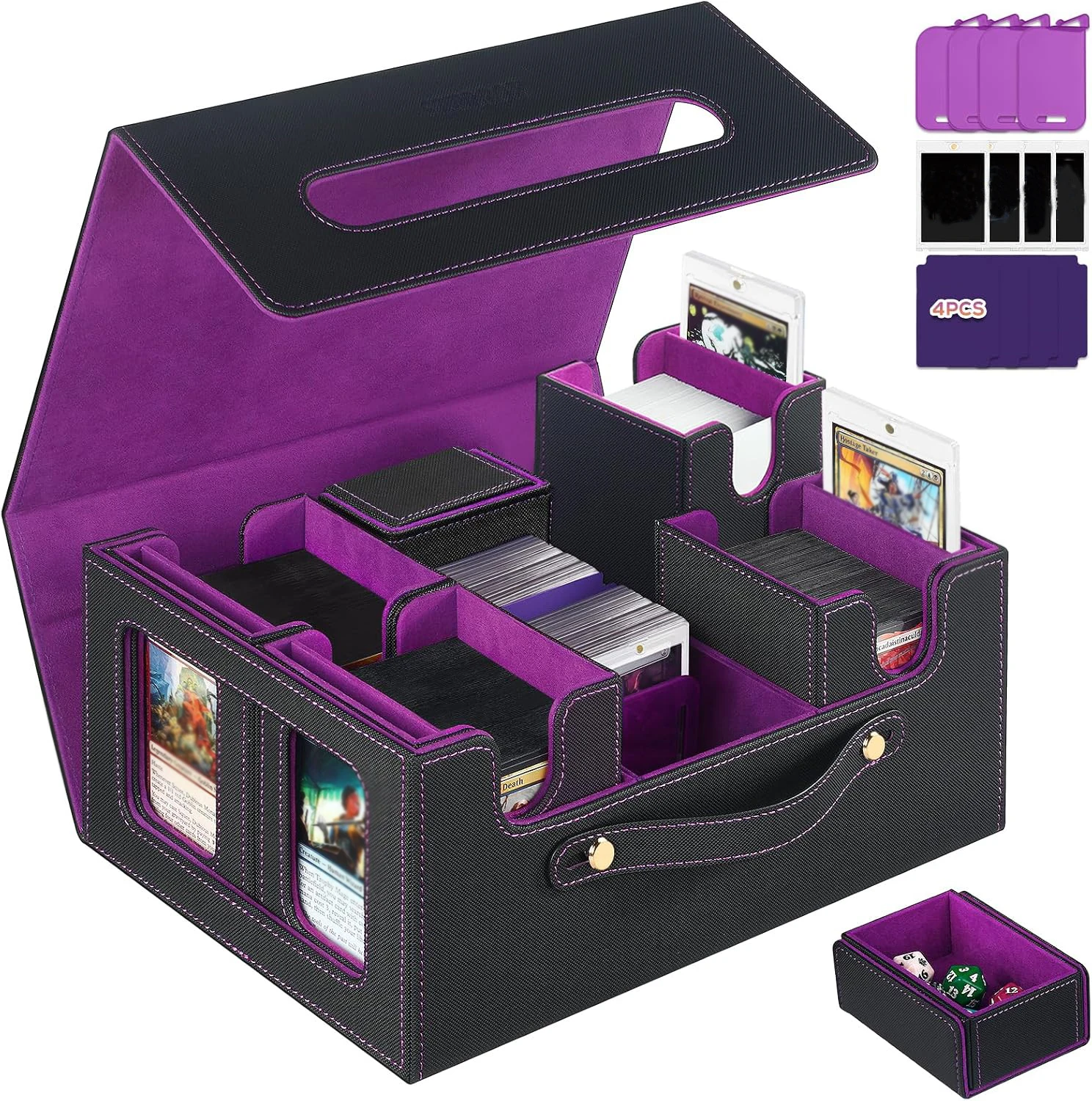 Trading Card Storage Box for MTG, For MTG commander deck box，Multi-purpose Deck Case for MTG TCG Sports Card