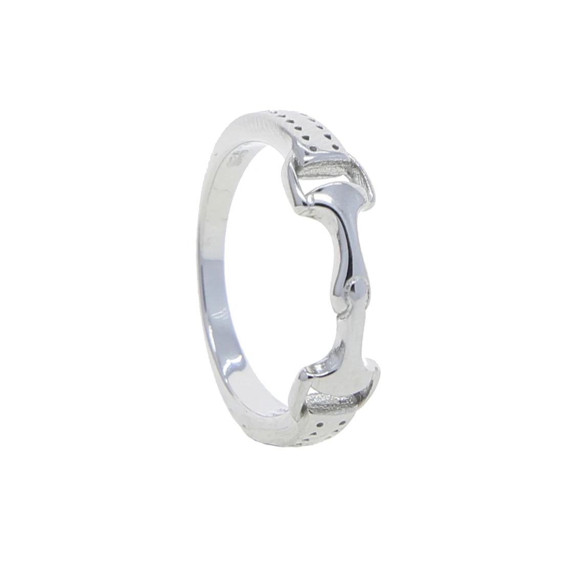 100% 925 Sterling Silver Us SIZE 5 6 7 8 9 10 women men horse bit snaffle ring