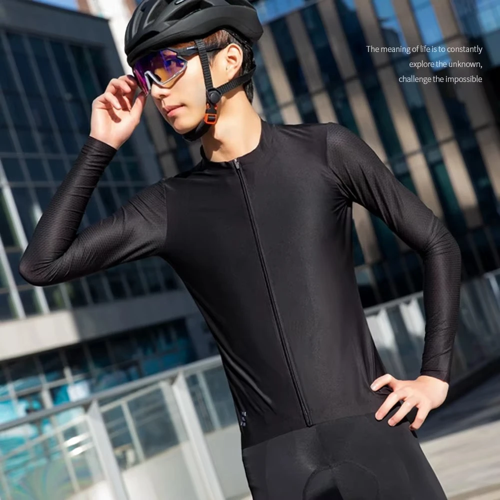 

Breathable Long-sleeved Cycling Sweatshirt for Men's Comfortable and Tight Cycling Wear Lightweight Cycling Clothing for Summer