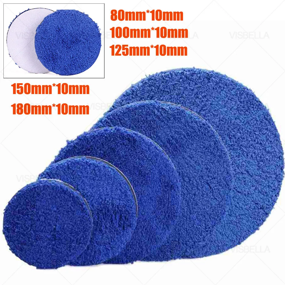 Car Polishing Pad 3/4/5/6/7Inch Microfiber Polishing Pad Removing Wax Buffer Disc Car Cleaning Wash Kit for Polisher Drill