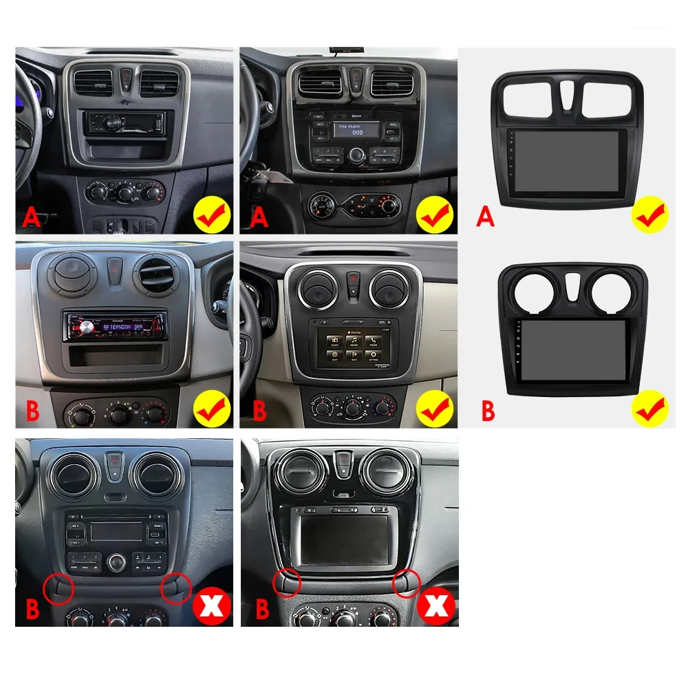 For Renault Logan 2 2012-2019 Sandero 2 2014-2019 Android QLED Radio No 2din DVD Carplay Multimedia Stereo Player GPS Navigation