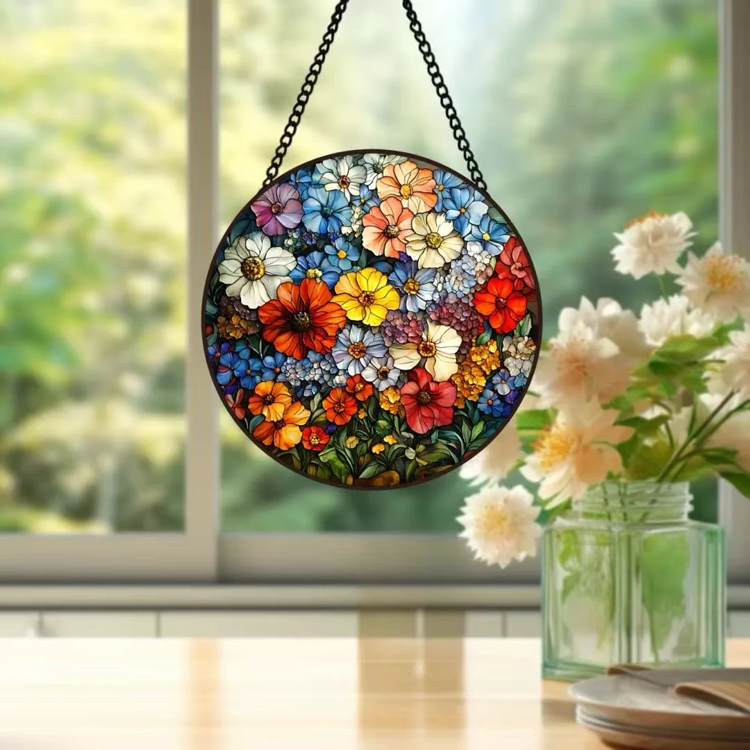 Colorful Glass Sun Catcher Creative Outdoor Indoor Porch Window Hanging Decor dream catcher room decor aesthetic