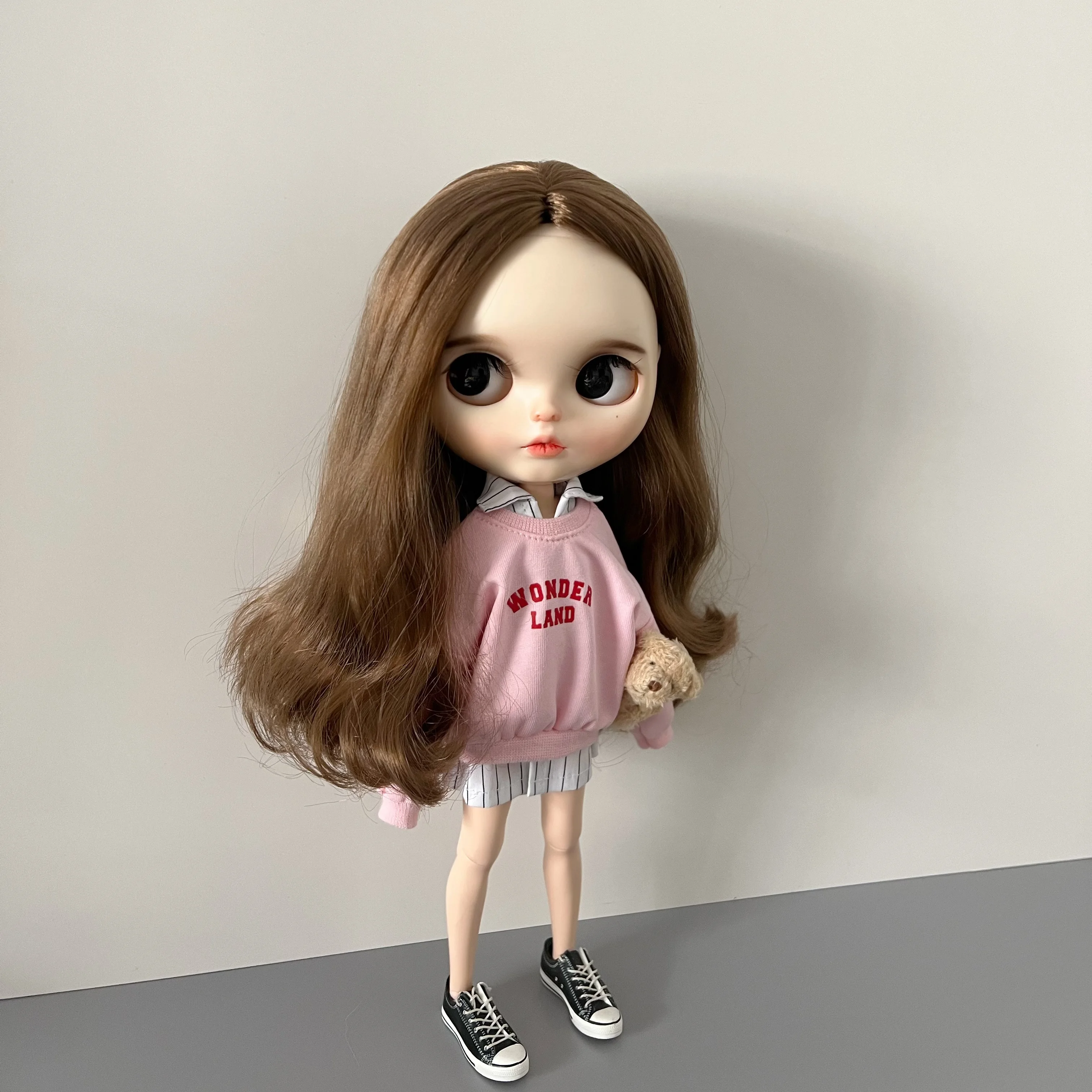 新しいブライスダイヤモンド柄パーカー服人形ニットトレーナー長袖シャツ Ymy リカちゃん Azones Ob24 Ob27 Fr 人形