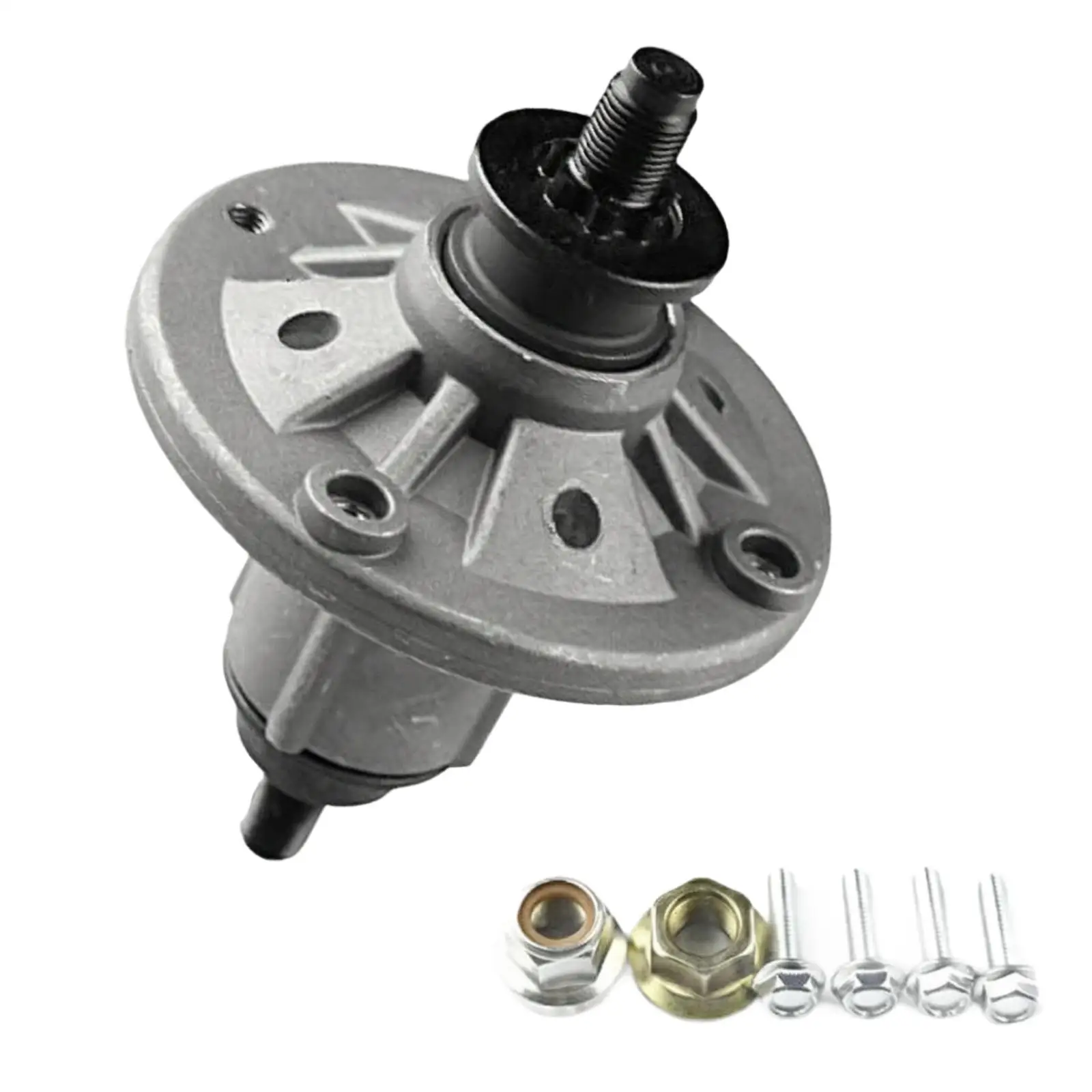 Replacement Mower Spindle Assembly Compatible Mower Spindle Assembly with Pulley and Nut Smooth Rotation Reinforced