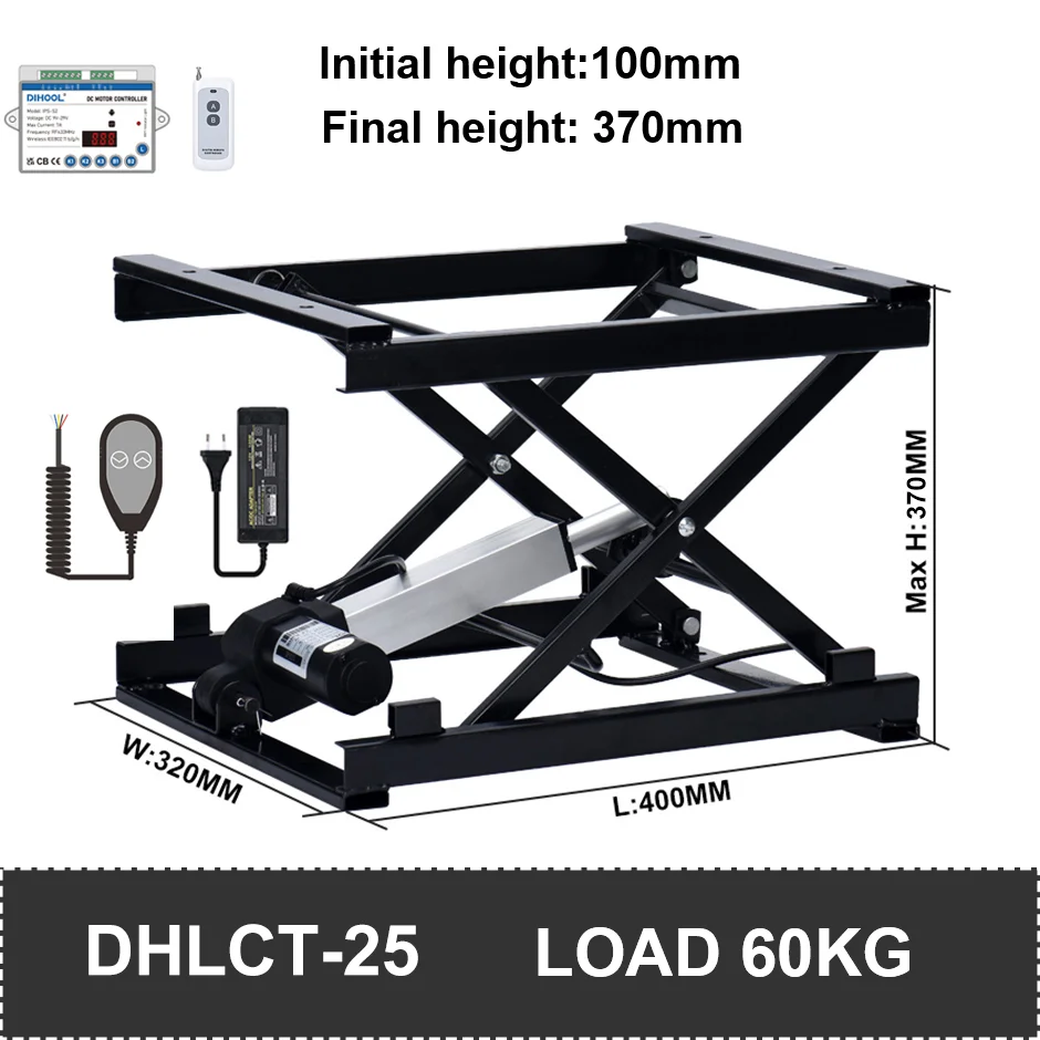 Imagem -02 - Mesa de Chá da Plataforma de Levantamento Elétrica Elevação da Altura Ajustável Controlo a Distância Movimentação do Motor Quadro do Ferro 60 kg 120 kg 150kg