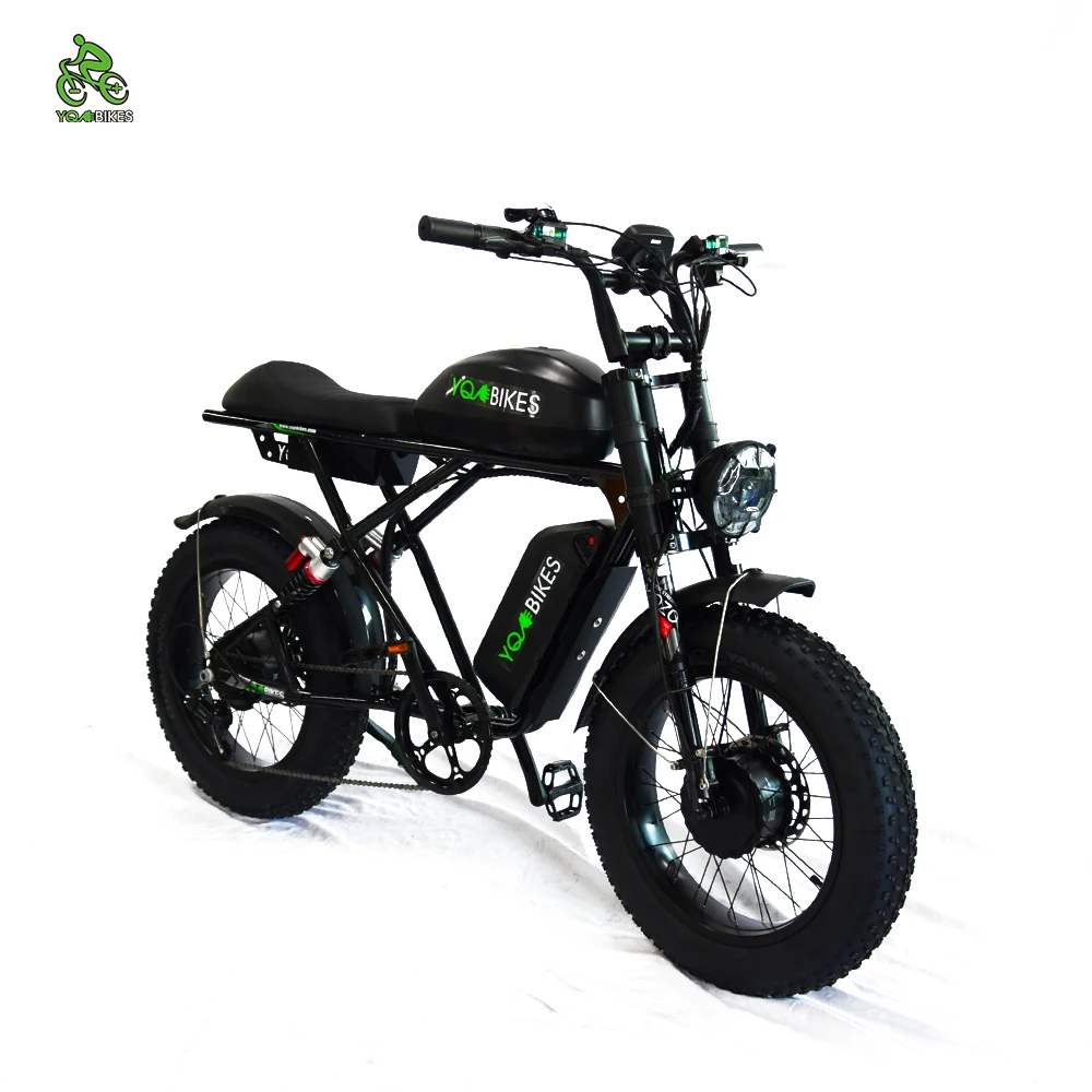 YQEBIKES High Quality High Speed Super Ebike 73 Double shock absorption 48V 3000W 60Ah Dual Drive Mountain Dirt Ebike
