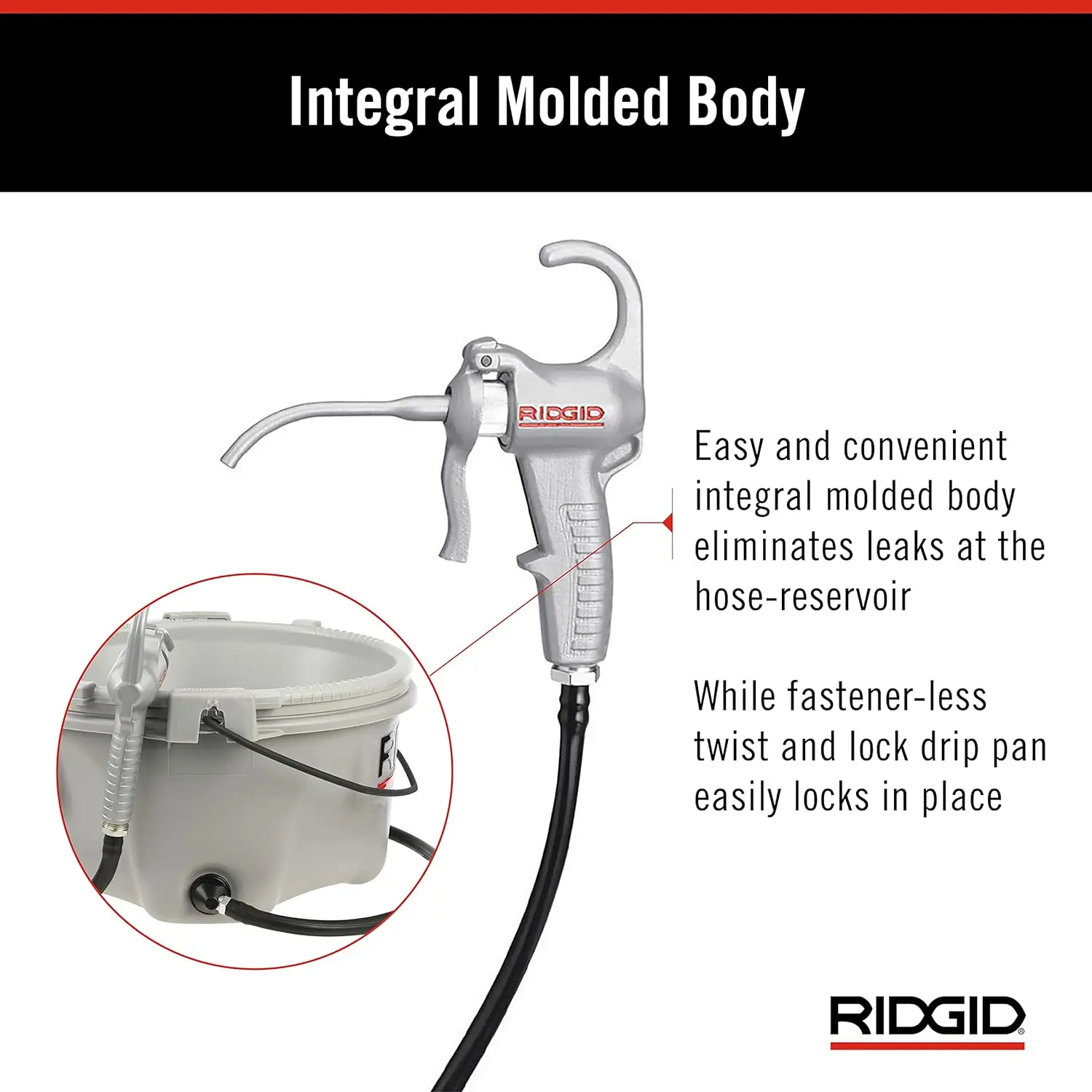 RIDGID 10883 모델 418 오일러, 프리미엄 스레드 커팅 오일, 실버 포함