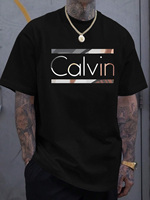 Calvin Men's T-Shirt Cotton Tees Crew Neck Short Sleeve Luxury Brand T-shirt High Quality Y2k Tops Men Women Clothing Streetwear