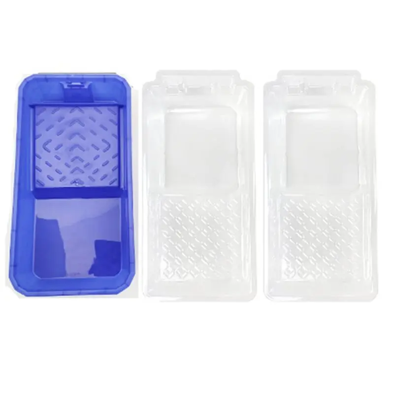A25I-Ergonomic Handle Included Paint Tray Set 4In Mini Rollers Disposable Pan Liners Small Paint Storage Kit Ideal