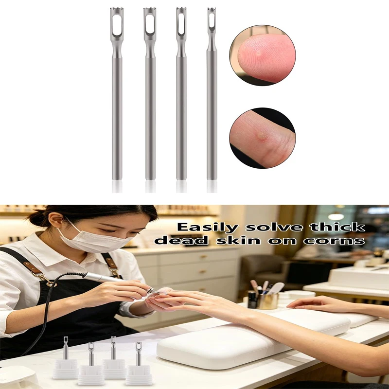 Tungsten Steel Pedicure Drill Bit Clavus Corn Remover Medical Cuticle Cutter For Pedicure Drill Rotary Burr Bit Foot Care Tools