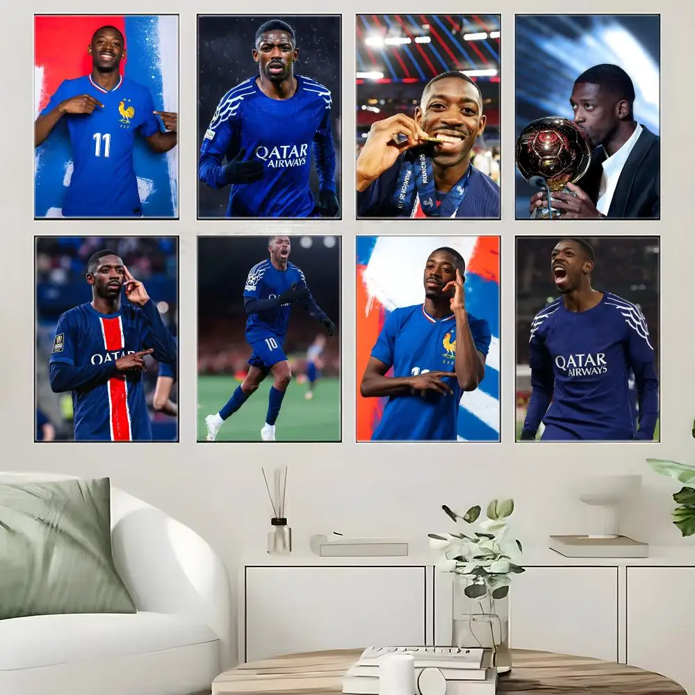 Football Star O-Ousmane Dembele Poster Crease Free Waterproof Durable All Space Wall Decor