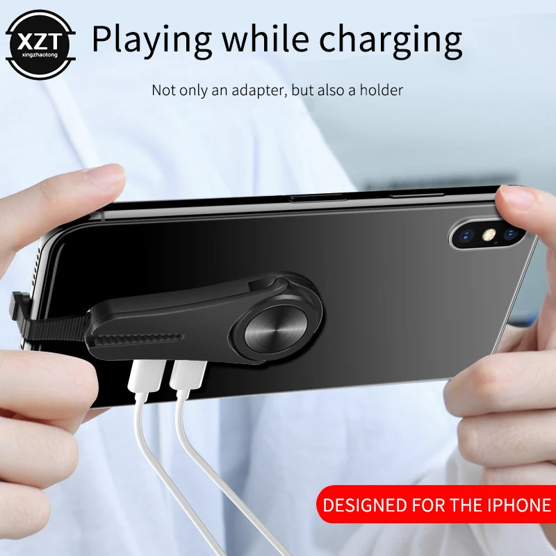 Multi-function Mobile Phone Converter for iPhone+3.5mm Audio Converter Mobile Phone Holder Car Air Vent Holder