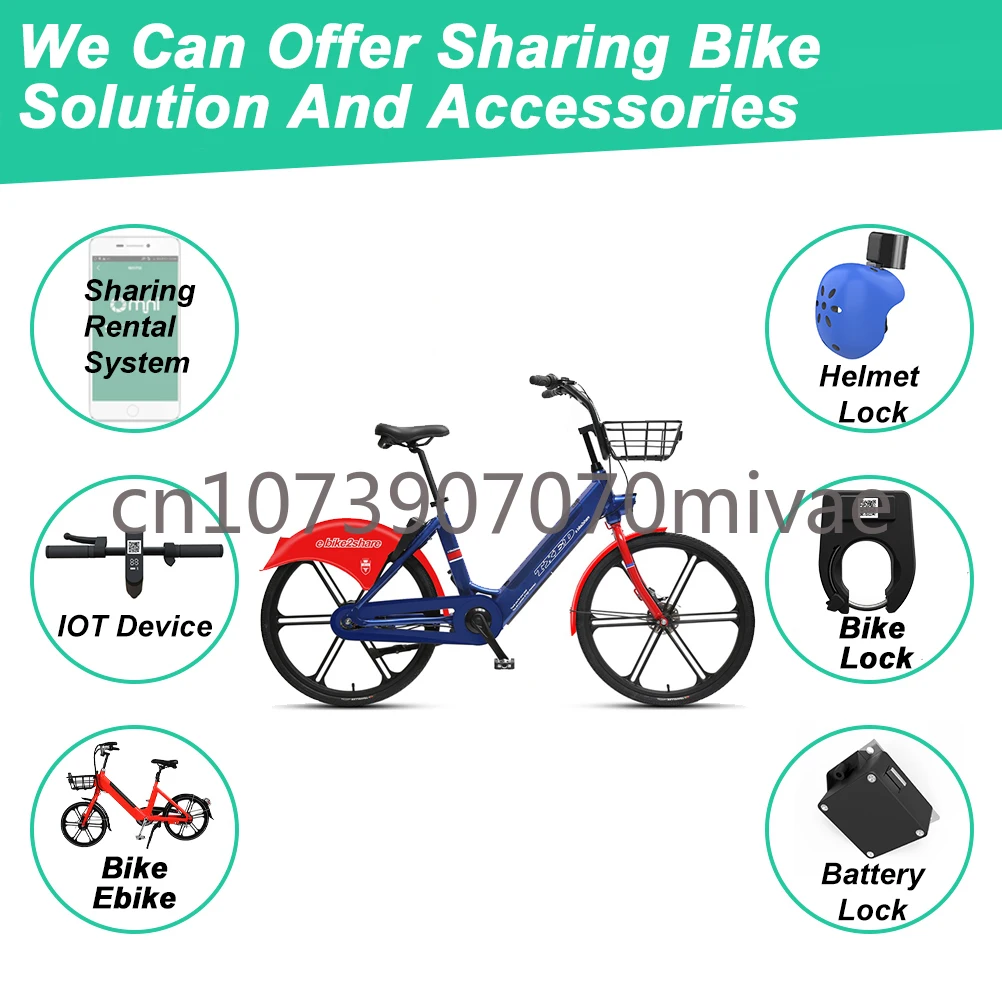 Public rental solution waterproof GPS real-time alarm tracking Ble intelligent scanning QR code unlocking shared bicycle lock