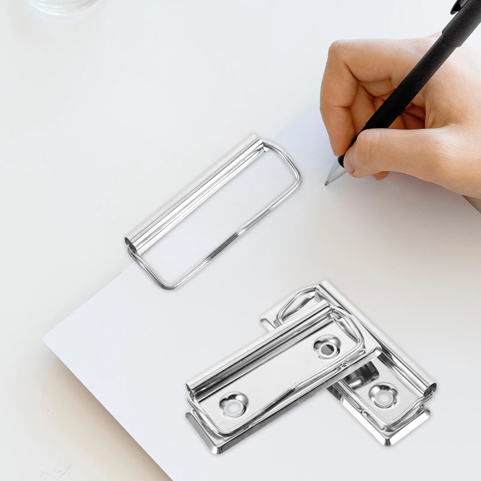 10Pcs Metal Writing Board Clamps Office Clipboards Clips Menu Fixing Clips Clipboard Supply small clipboards clips