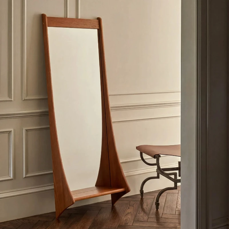 Medieval simple arc shadow full body mirror floor mirror home clothing store wall dressing fitting