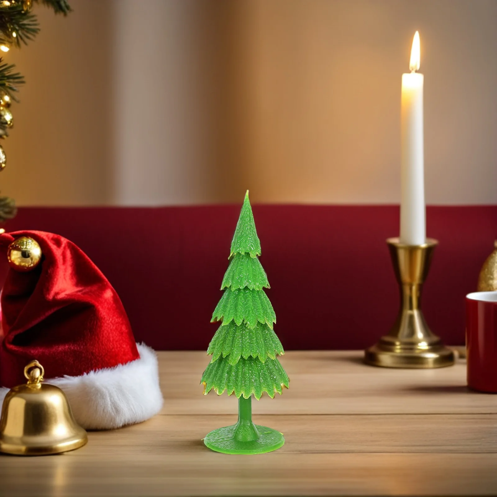 

20Pcs Miniature Christmas Tree Crafts Mini Pine Trees DIY Cake Toppers Christmas Village Train Scenery Ornaments