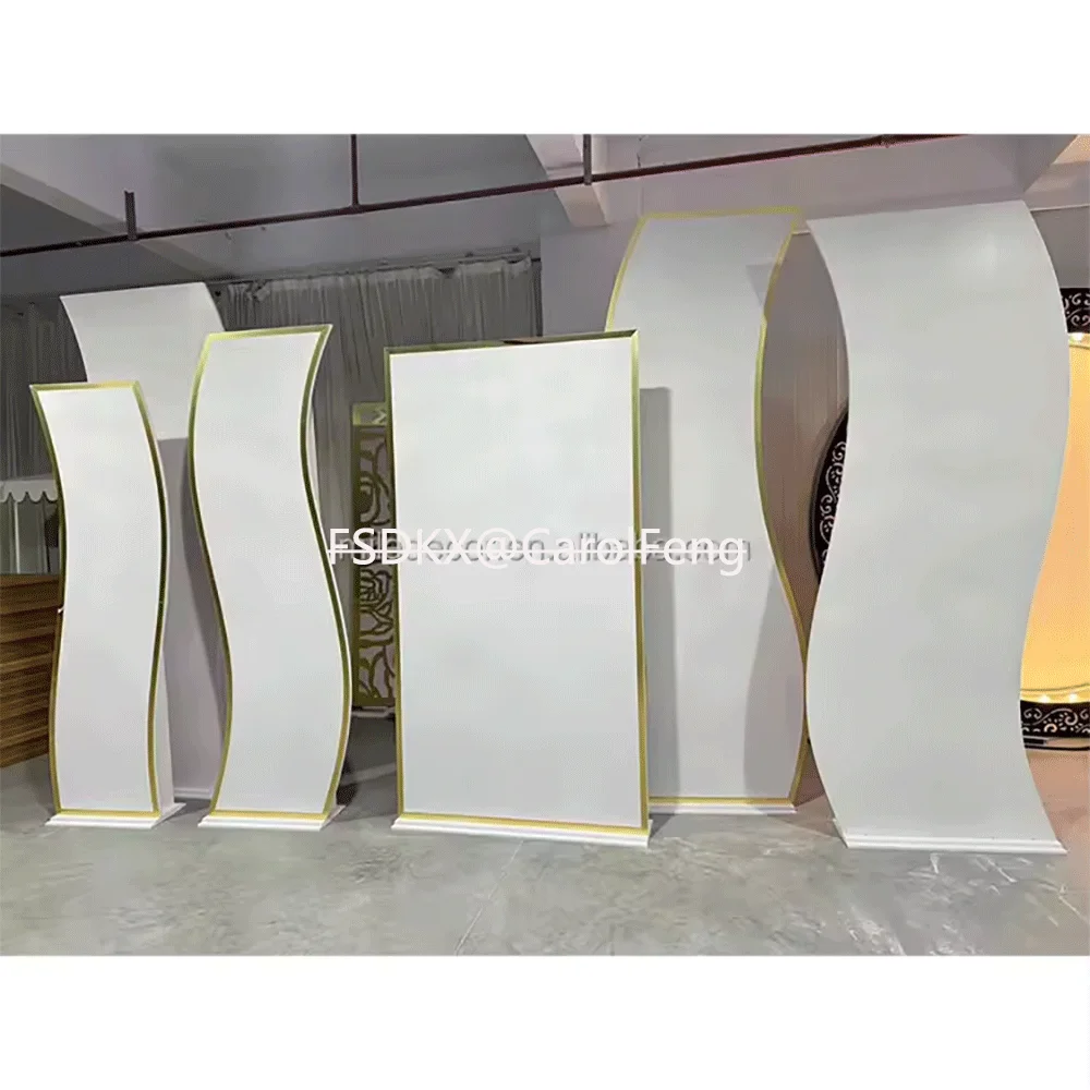 

Luxury Gold Pvc Wedding Arch Backdrop For Wedding Gold Acrylic Wedding Backdrop Stage For Sale