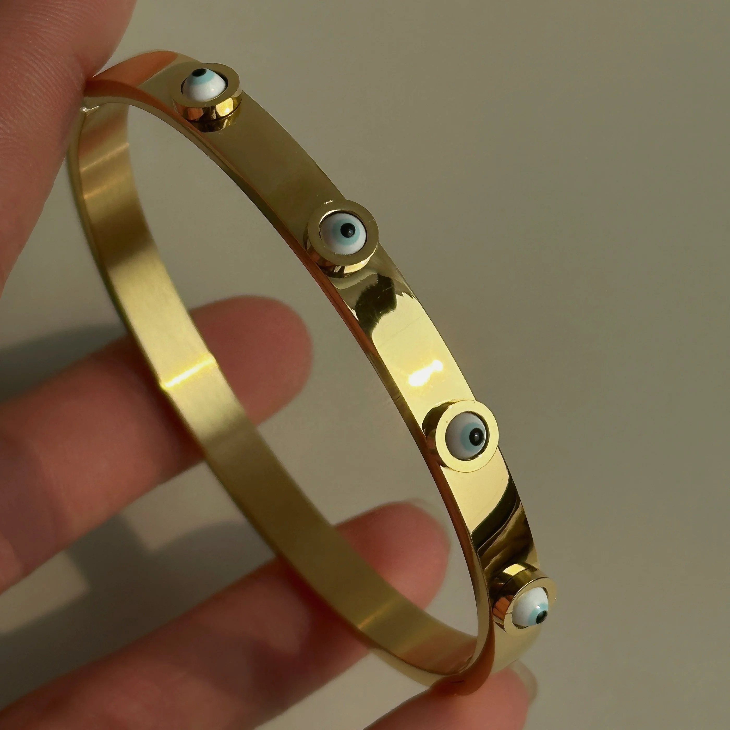 

DASEIN 2025 New Ins 18k Gold Plated Gypsy Eye Design Bangles Stainless Steel High Quality Polished High Quality Bracelet Jewelry