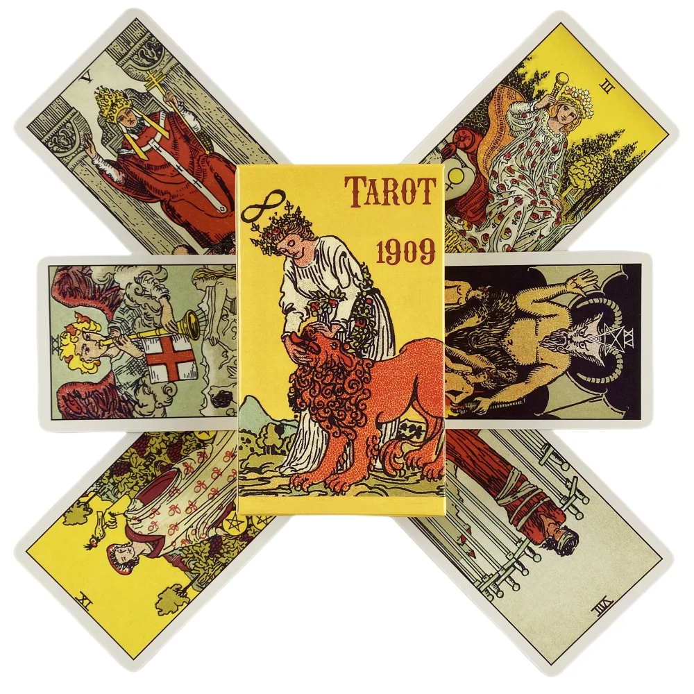 

Tarot Original 1909 Deck Cards English Classic 1909 Tarot 78 Card Popular Deck Card Game Board PDF Guidebook