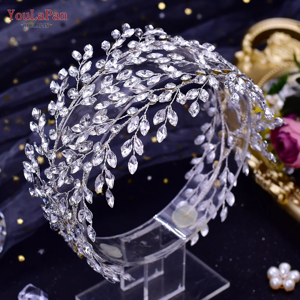 YoulaPan Noiva Casamento Tiara Mulher Headpiece Acessórios de Cabelo Bridal Bridesmaid Headpiece Rhinestone Headband para o Partido HP308