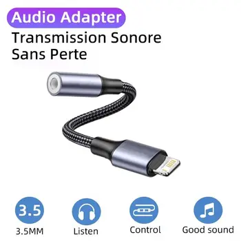 Kabel AUX s 8 pinů na 3,5 mm jack pro iPhone 14 13 12 11 Pro Max IOS 14 samec-samice, konektor pro sluchátka, audio rozbočovač 10 nejlepší prodej 8pinový 3,5mm jack - №2