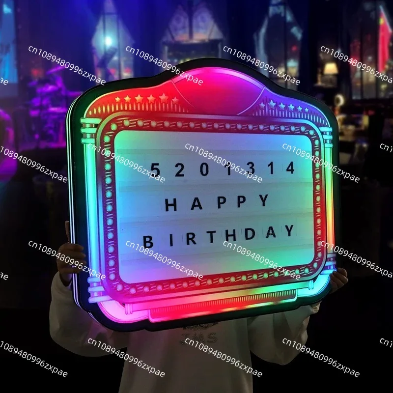 Luminous acrylic hand card out of wine atmosphere props movable card letter light sign