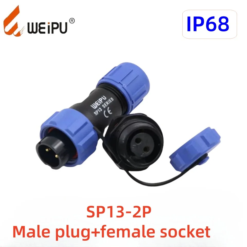 WEIPU موصل مقاوم للماء SP13 IP68 كابل مقاوم للماء التوصيل المقبس في الهواء الطلق مختومة معدات مقاومة للماء موصل 2P3P4P5P6P7P9P #3