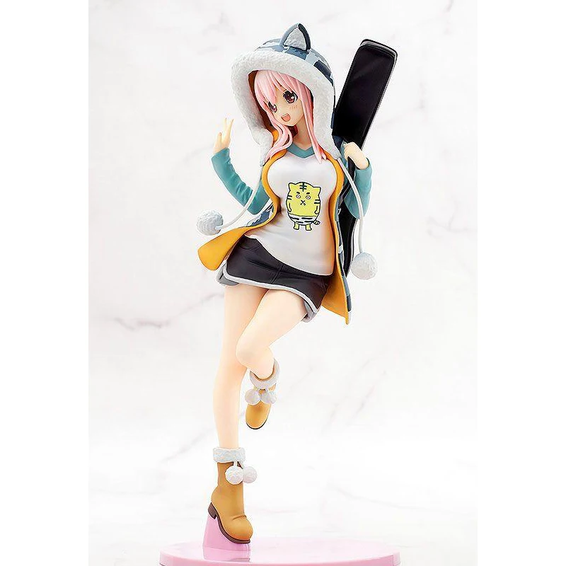 In Stock Original GIFT Super Sonico Tiger Hoodie Anime Figure 20Cm Pvc Action Figurine Model Collection Toys for Boys Gift