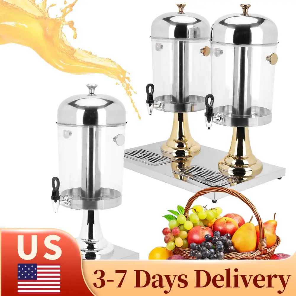 

Диспенсер для горячих и холодных напитков объемом 2,1/4,2 галлона с контейнером для льда и поддонами из нержавеющей стали для вечеринок, пивных баров, кофеен