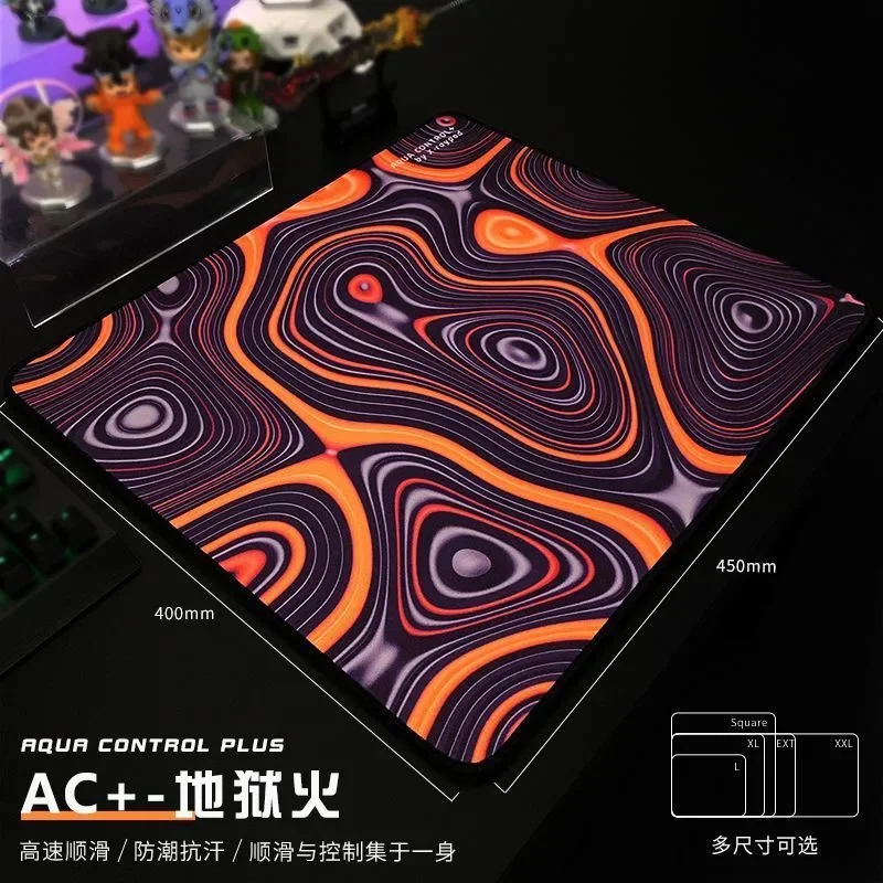 Colorful Topographic Map Glass Mouse Pad HD Custom Tempered Upgrade Smooth FPS Esport Office Mouse Mat Desktop Computer Desk Pad