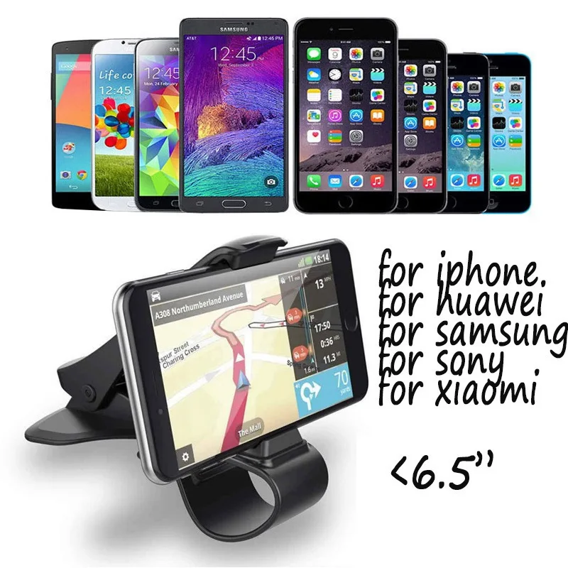 

Clip GPS Mount Stand Car Phone Holder Universal Adjustable Car Dashboard Navigation Holder for iPhone Huawei Sony Samsung Xiaomi