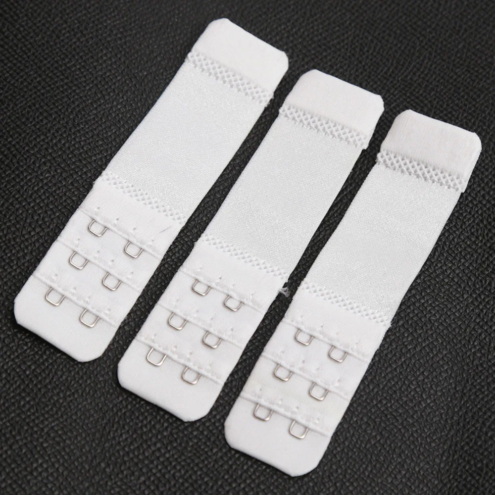 

3pcs Bra Extenders 2 Hooks 3 Rows Women'S and Comfortable Elastic Adjustable Back Buckle Hooks Bra Strap Extenders Bra Buckles