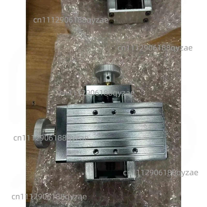 2D Cross Trimmer Slide Handwheel Lead Rod Welding Drag Plate Aluminum Alloy XY Axis Precision Slide Cross Rail Slide Table