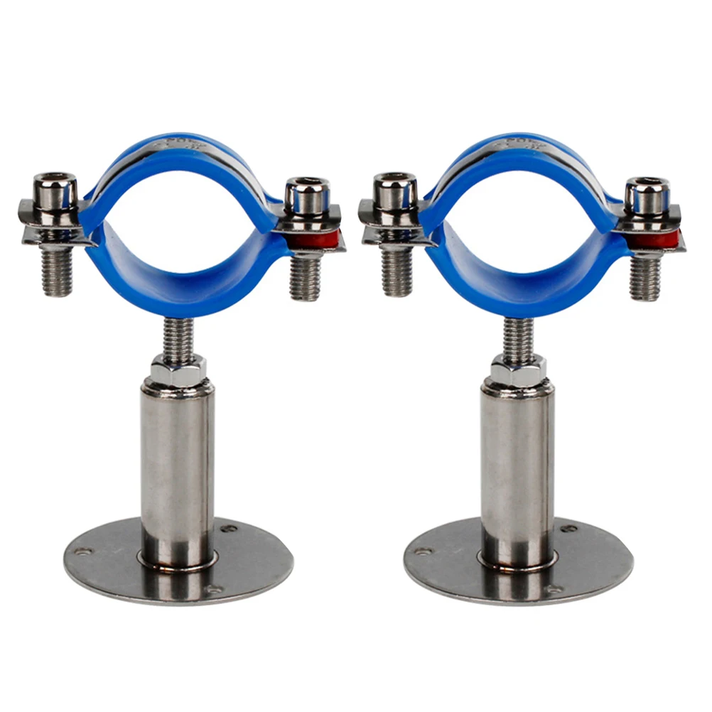 

Stainless Steel Pipe Clamp Adjustable Hose Fixing Clip Water Fuel Tube Bracket Holder