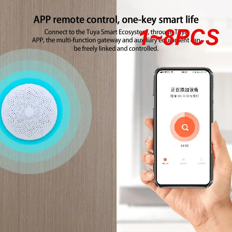 1~8PCS Multifunctional Gateway Update Version 2 Hub Alarm System Intelligent Online Radio Night Light Bell Smart