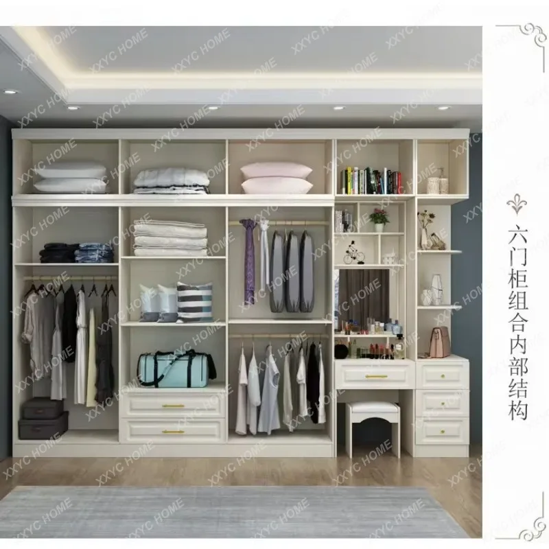 XXOrganizer Room Wooden Wardrobes Bedroom Storage Dressing Clothes Wardrobes Home Drawers White  Bedroom Furniture